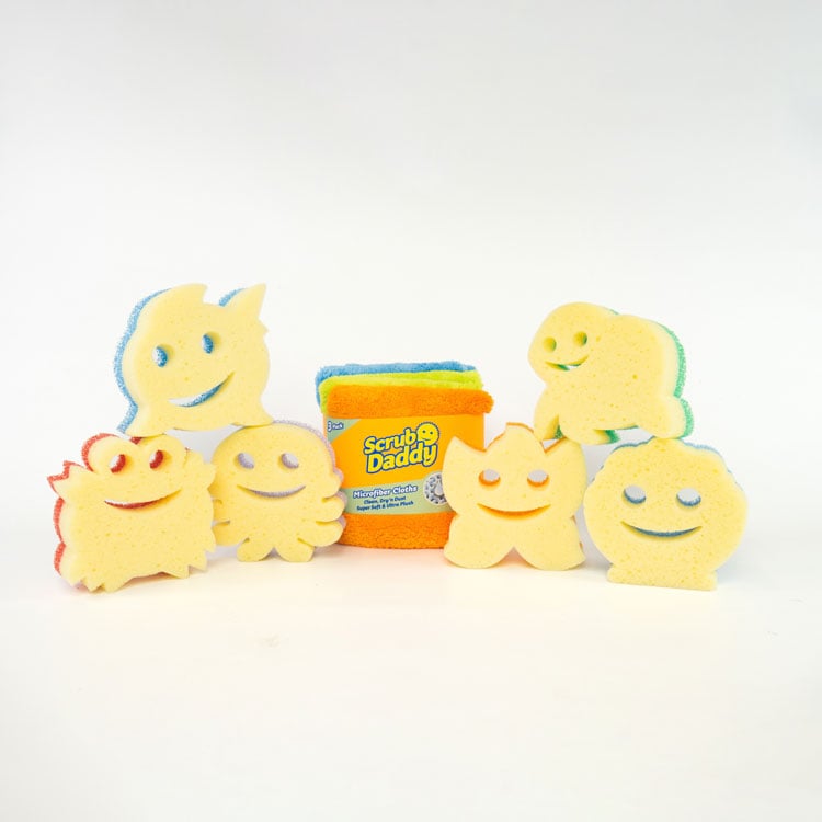 Scrub Mommy Summer Shapes Sponge Bundle and Microfiber Towels | scrubdaddy Selection | Scrubdaddystart 91AB - Image 3